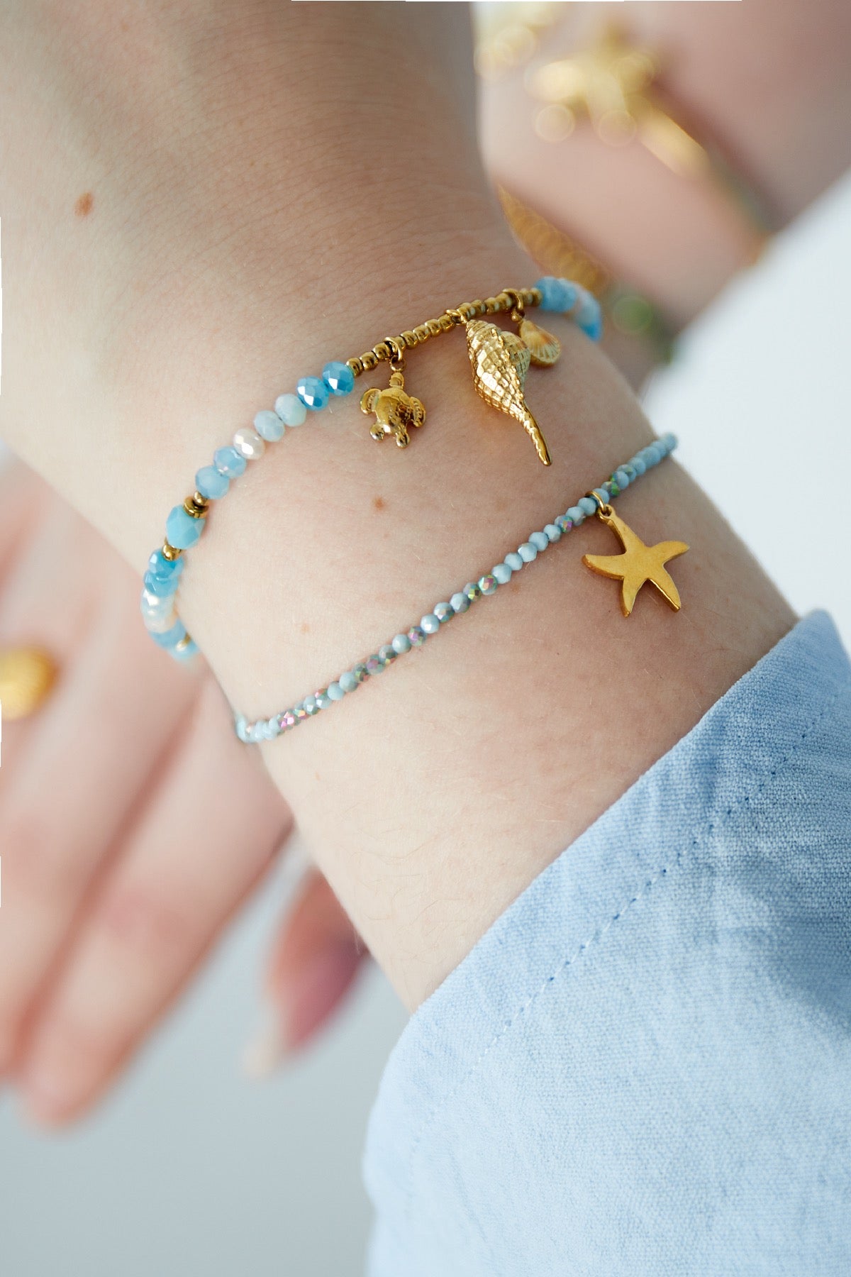 Armband kleurrijke zeester