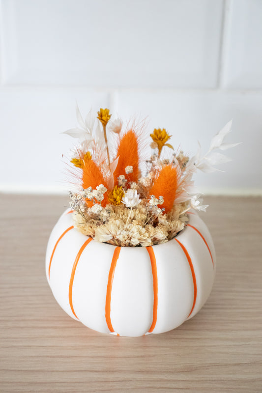 Pumpkin with flowers