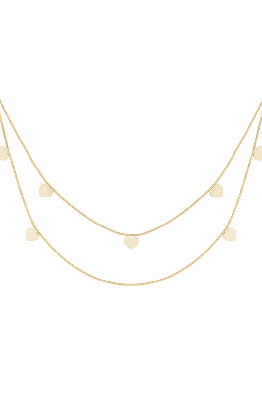 Dubbele hart ketting